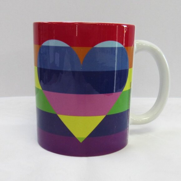 NEW Ceramic Coffee Mug Boxed Pride Heart Rainbow Design Gift - Picture 2 of 4